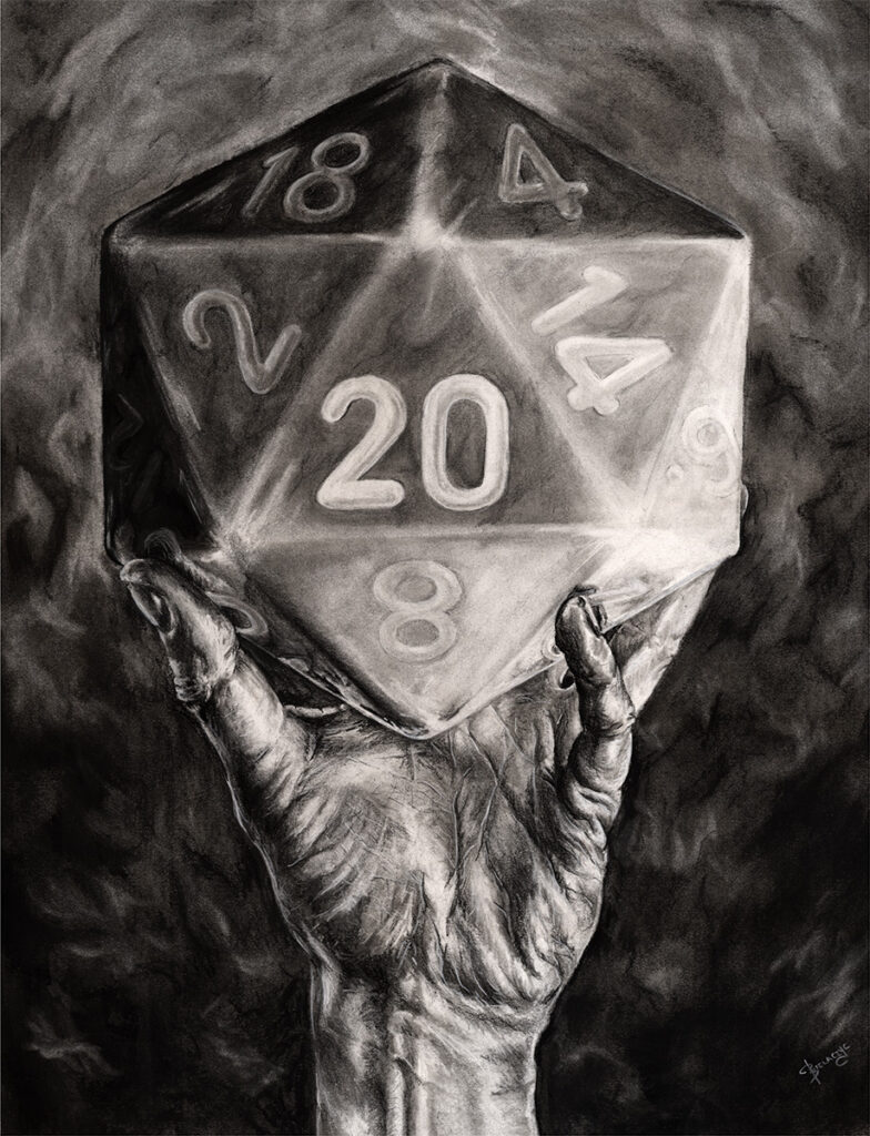 Critical Roll by Paul Bielaczyc D20 RPG Art