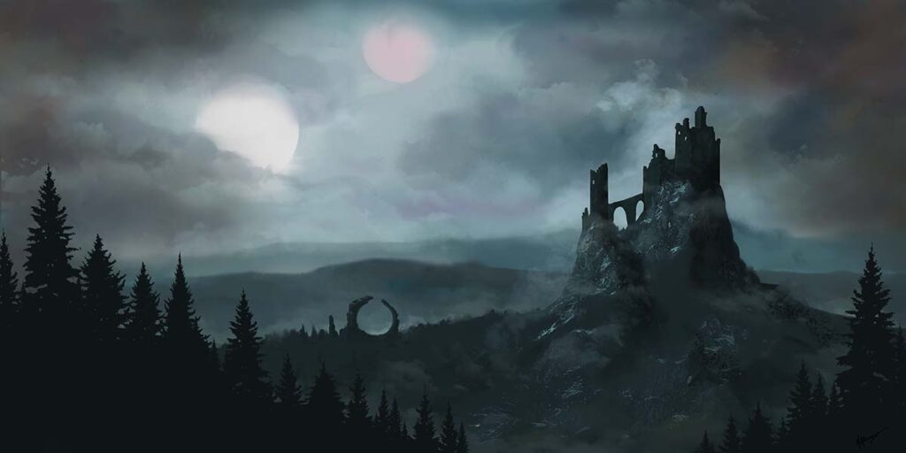 Castle Atheles Sagaborn Art by Michael Bielaczyc