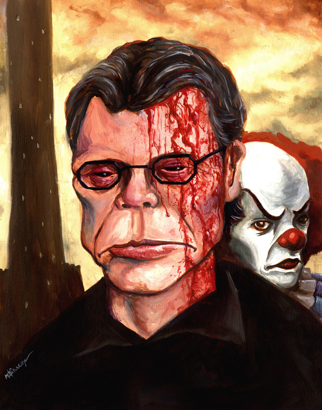Stephen King Art Potrait by Michael Bielaczyc