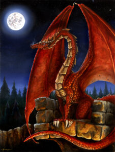 Red Dragon Art, The Watcher by Michael Bielaczyc